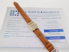 Thumbnail von Jaeger-LeCoultre Reverso Classique Classic Stahl / Gelbgold im Top Zustand mit Straußenband und Faltschließe Classic 23 x 38 mm