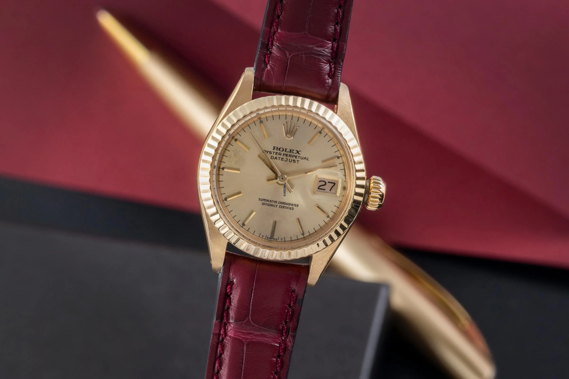  Rolex Lady-Datejust 18k (0,750) Gold Automatik Damenuhr Ref. 6917 Vintage 