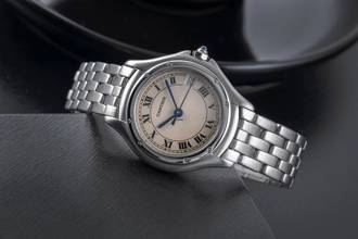 Thumbnail von Cartier Cougar Stahl Quarz Roman Dial Damenuhr Ref. W35001F5 Klassiker