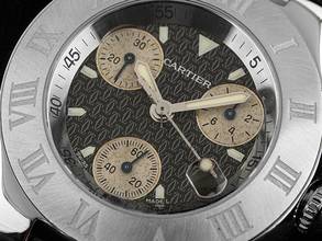 Thumbnail von Cartier 21 Chronoscaph Ref.2424 2000 original Box sehr gut Vintage Chronoscaph 21