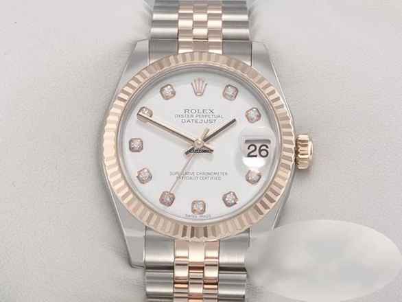  Rolex Datejust 31 31mm 178271 2018 Edelstahl Rosegold 750 Diamanten Automatik Stainless Steel 18kt Rose Gold Jubilé-band Chronometer White Dial 