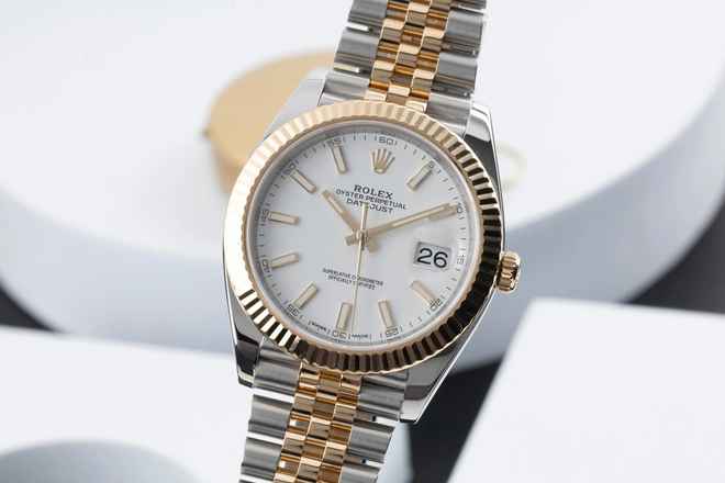  Rolex Datejust 41 White Dial Stahl / Gold Automatik Herren Ref. 126333 B&P 2018 