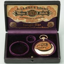 Thumbnail von A. Lange & Söhne 55mm 135g Schwere 18k Gold 1A Savonette Taschenuhr m. Box und Zertifikat 1905 Neuwertiger Zustand