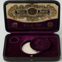 Thumbnail von A. Lange & Söhne Full Set 18k Gold 1A Gangprüfung der Sternwarte Savonette Taschenuhr 1904 keinerlei Inskriptionen mit Museums-Zertifikat