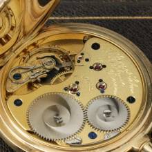 Thumbnail von A. Lange & Söhne Full Set 18k Gold 1A Gangprüfung der Sternwarte Savonette Taschenuhr 1904 keinerlei Inskriptionen mit Museums-Zertifikat