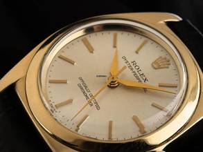 Thumbnail von Rolex Oyster Perpetual Bubble Back Ref.3131 1946 original Box sehr gut Vintage Oyster Perpetual Bubble Back 14kt Gelbgold