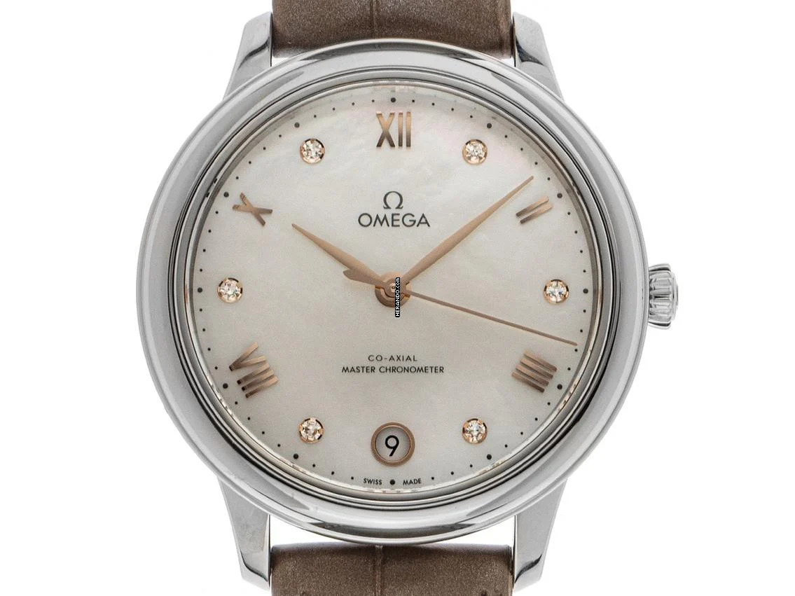 Omega De Ville Prestige Ref.434.13.34.20.55.001 2026 Full Set Ungetragen De Ville Prestige Diamanten Perlmutt