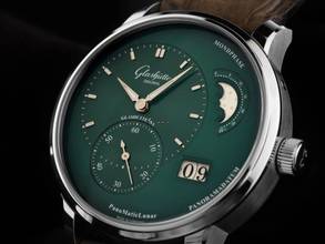Thumbnail von Glashütte Original PanoMaticLunar Ref.1-90-02-13-32-62 2026 Full Set Ungetragen PanoMaticLunar Mondphase Green Dial Faltschließe