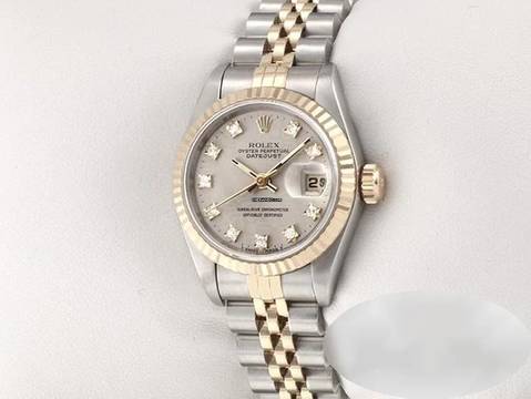  Rolex Lady-Datejust Edelstahl Gelbgold 750 Diamanten Automatik Gold Stahl Stainless Steel 18kt Yellow Gold Jubilé-band Chronometer Oyster 