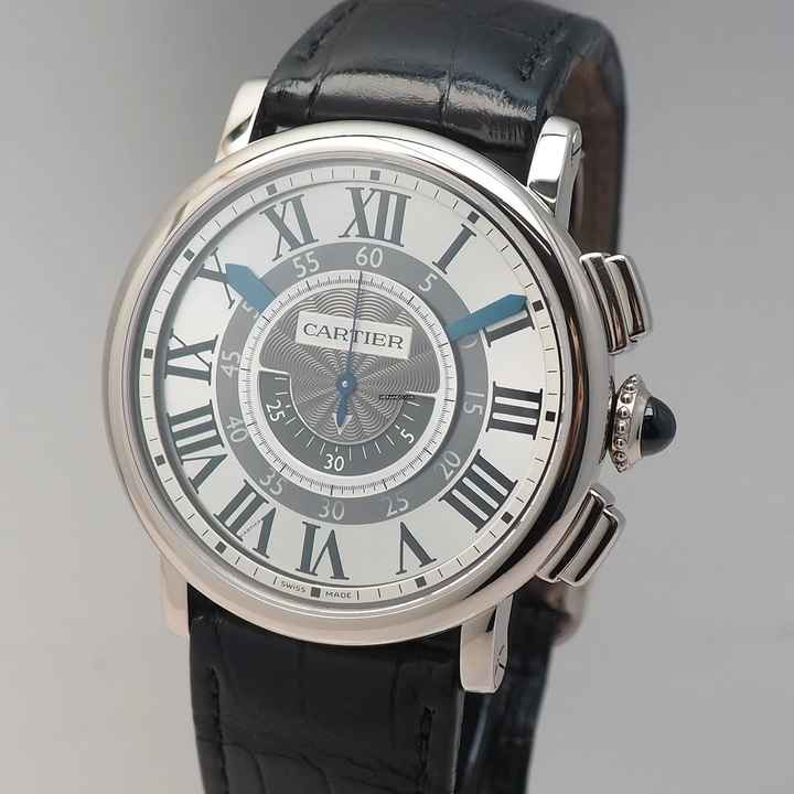  Cartier Rotonde de Cartier Cetral Chronograph WG 18k/750 B&P+Cartier Service 