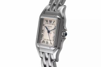 Thumbnail von Cartier Panthère Jumbo Stahl Quarz Silver Roman Dial Ref. W25032P5