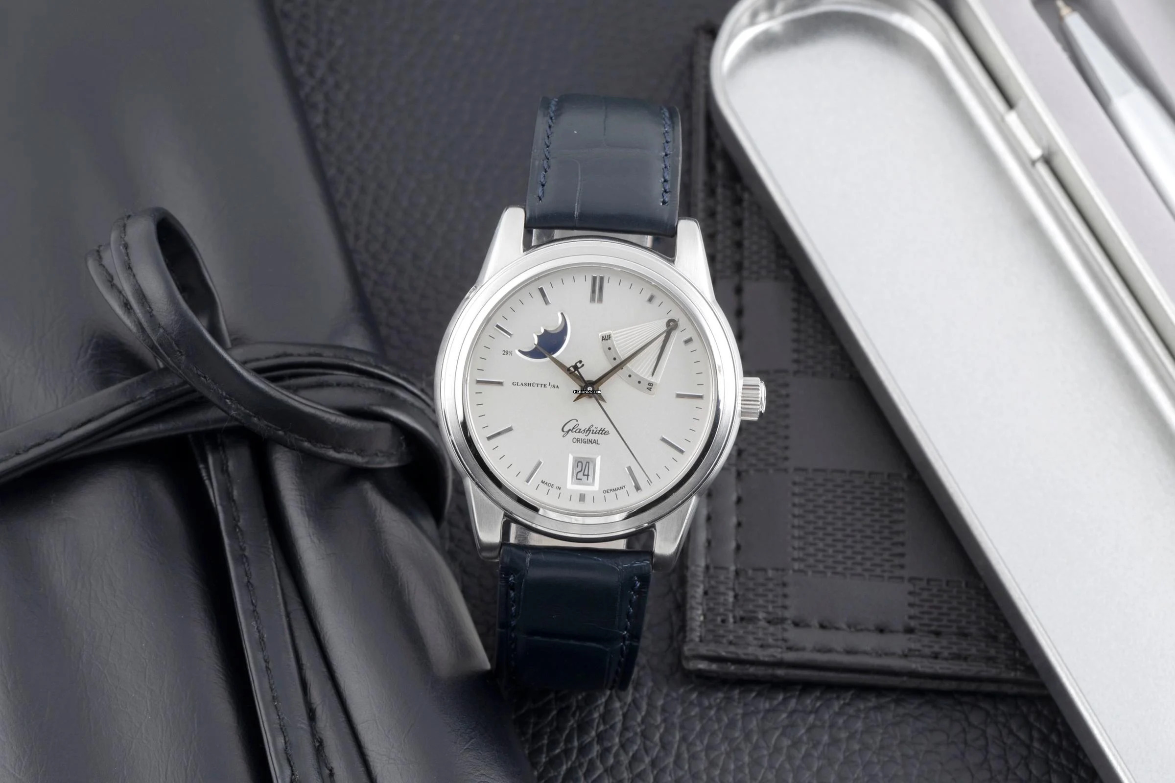 Glashütte Original Senator Automatik Edelstahl Herrenuhr Ref. 39-44-04-12-04