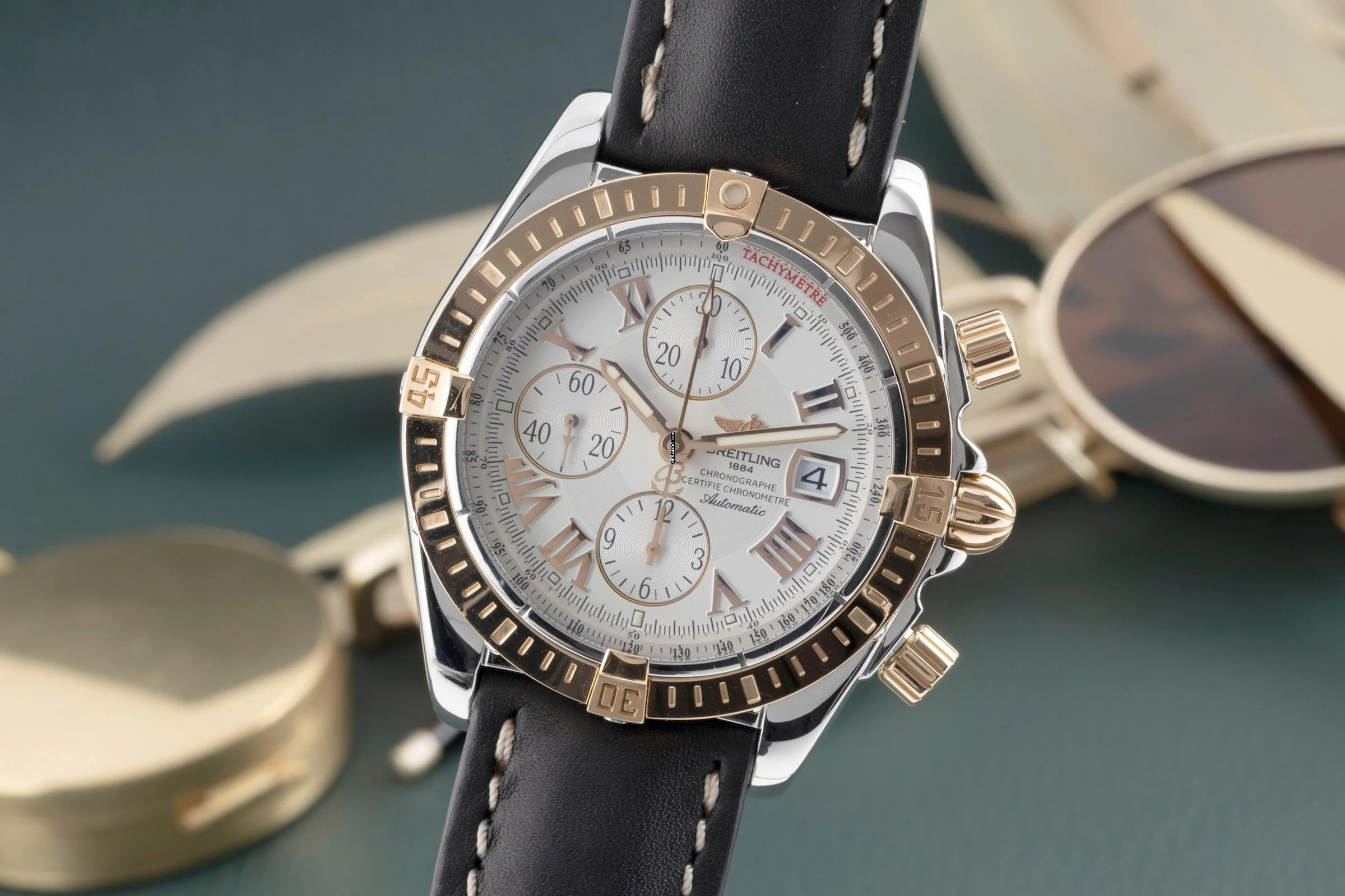  Breitling Chronomat Evolution Chronograph Stahl / Gold Automatik Herrenuhr Ref. C13356 