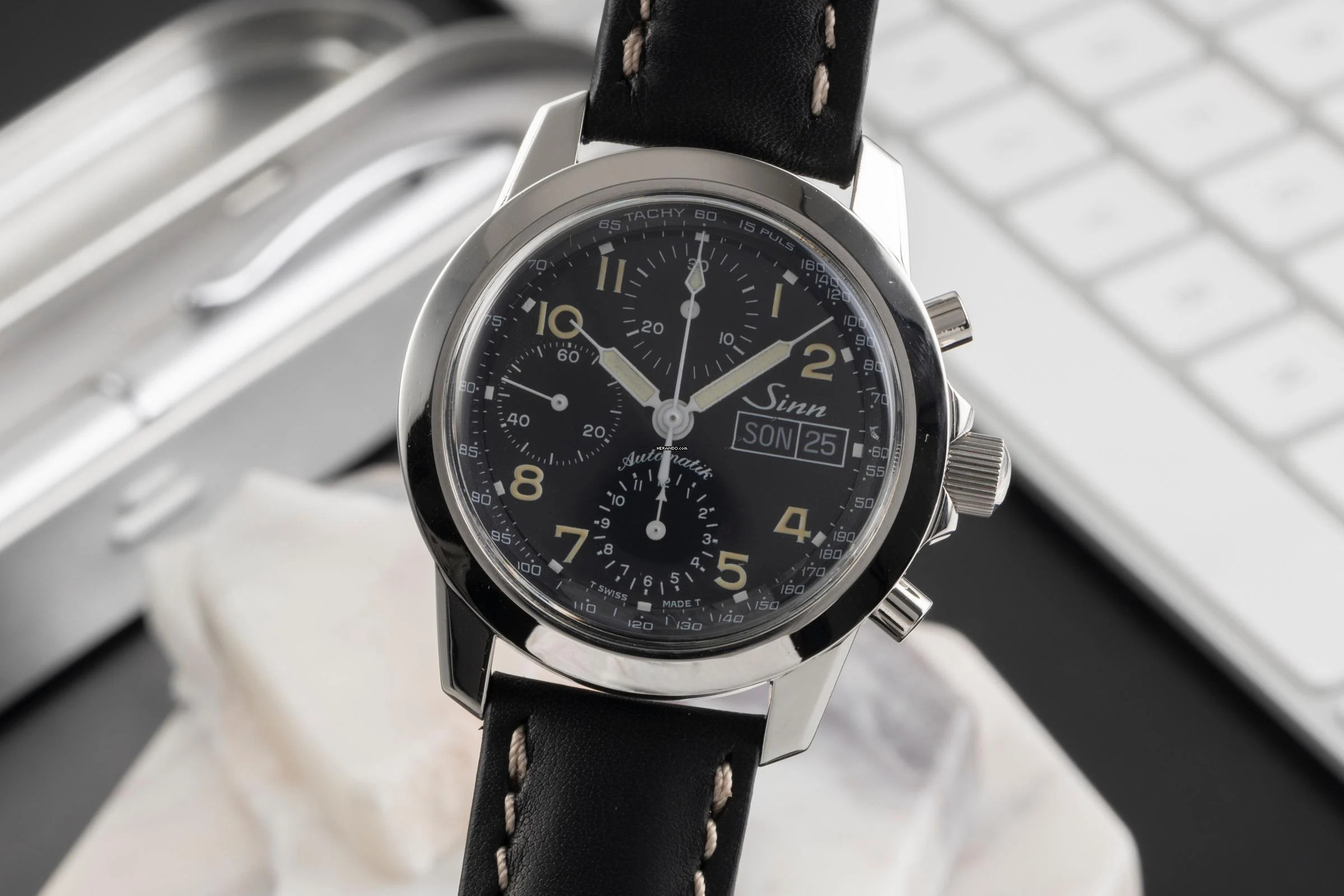 Sinn 103 ST Chronograph Stahl Automatik Herrenuhr Ref. 103.050 