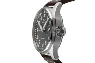 Thumbnail von IWC Große Fliegeruhr Big Pilot Stahl Automatik Green Dial Herrenuhr Ref. IW501015 NP. 13900 