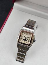 Thumbnail von Cartier Santos Galbée Moonphase 119902 Steel and Gold Very good Full Set 1992