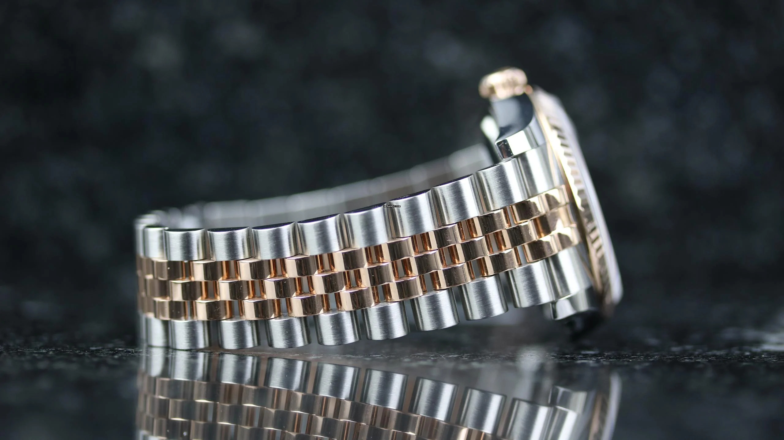 Rolex Datejust 36 Steel Rosé - Black Diamond - like New - Fullset - 06/2016