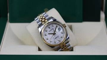 Thumbnail von Rolex Datejust 36 Steel Gold - White Jubilee - like New - Fullset - 11/2012