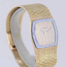 Thumbnail von IWC 18K Gelbgold Dresswatch 750 gold Jumbo Diamond Bezel Milanaise ultra rar