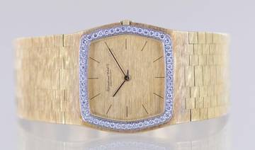 Thumbnail von IWC 18K Gelbgold Dresswatch 750 gold Jumbo Diamond Bezel Milanaise ultra rar
