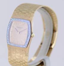 Thumbnail von IWC 18K Gelbgold Dresswatch 750 gold Jumbo Diamond Bezel Milanaise ultra rar