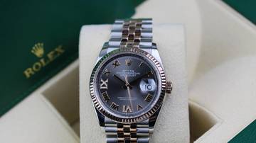 Thumbnail von Rolex Datejust 36 Steel Rosé - Rhodium Grey VIIX - like New - Fullset - 2021