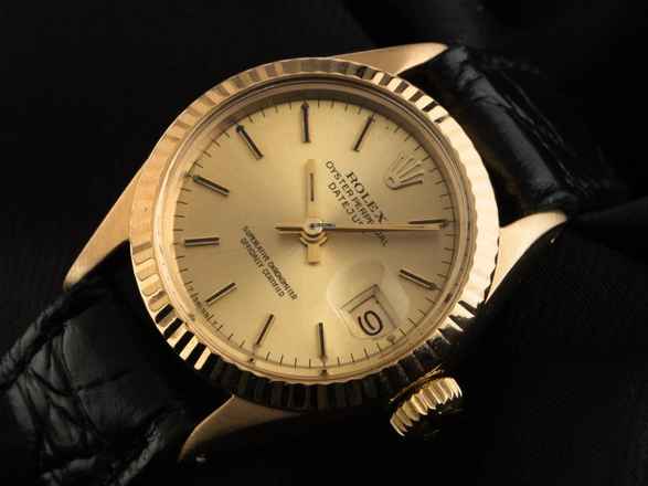  Rolex Lady-Datejust Ref.6917 1972 Box&Beschreibung sehr gut Vintage Datejust Lady open 6/9 18kt Gelbgold 