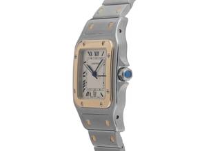 Thumbnail von Cartier Santos Galbée GM Großes Modell Ref.1566 1998 Box&Beschreibung sehr gut Vintage Santos Galbee GM großes Modell