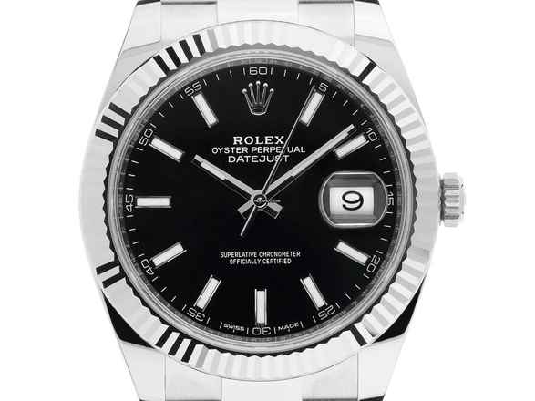  Rolex Datejust 41 Ref.126334 2017 LC100 Full Set wie Neu Datejust Stahl 18kt Weißgold 