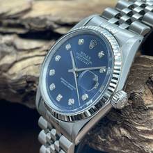 Thumbnail von Rolex Datejust 36 Oyster Perpetual Datejust 36 - Ref. 1601 - Diamant Indizes Factory Set Diamanten Indizes