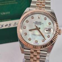 Thumbnail von Rolex Datejust 41 41mm Ouro Rosé & Aço & Diamantes & Madrepérola Automático Completo