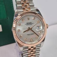 Thumbnail von Rolex Datejust 41 41mm Ouro Rosé & Aço & Diamantes & Madrepérola Automático Completo