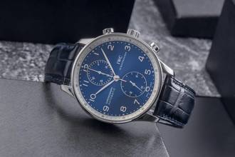 Thumbnail von IWC Portugieser Chronograph Laureus Chronograph Automatik Stahl Ref IW371432 Limitiert B&P