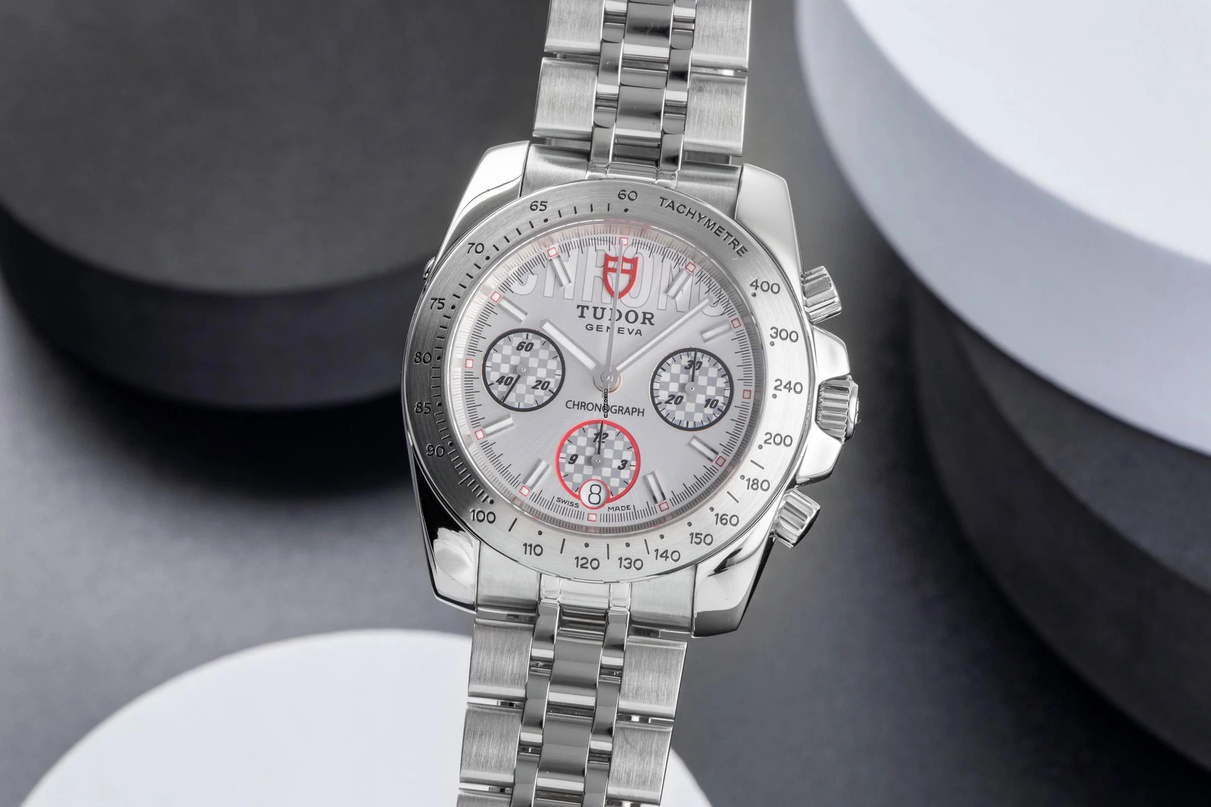  Tudor Sport Chronograph Silver Dial Edelstahl Automatik Ref. 20300 H-Serie 