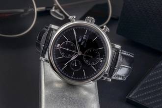 Thumbnail von IWC Portofino Chronograph Black Dial Automatik Herrenuhr Ref. IW391002