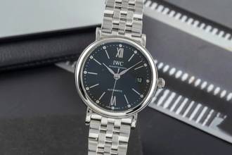 Thumbnail von IWC Portofino Automatic Green Diamonds Dial Edelstahl Automatik Herrenuhr Ref. IW458602