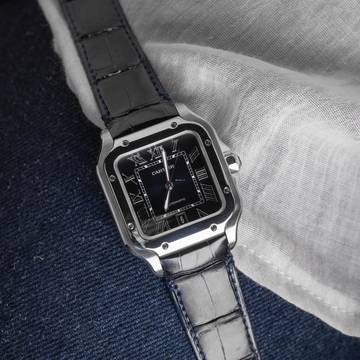  Cartier Santos New Leather Strap 