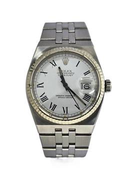 Rolex Datejust Oysterquartz 18k Bezel rare white Dial