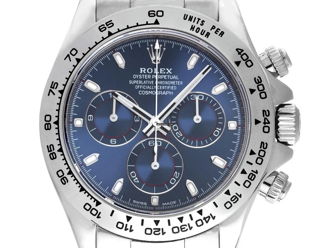  Rolex Daytona Ref.116509 2009 LC EU Full Set wie Neu Vintage Daytona 18kt Weißgold 