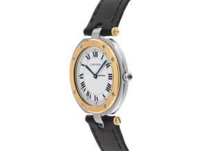 Thumbnail von Cartier Santos Ronde GM großes Modell Ref.8191 1988 Box&Beschreibung sehr gut Vintage Santos Ronde GM Großes Modell