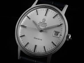 Thumbnail von Omega Genève Genevé Türler Date Ref.166.070 1969 original Box sehr gut Vintage Geneve Türler Date Automatic