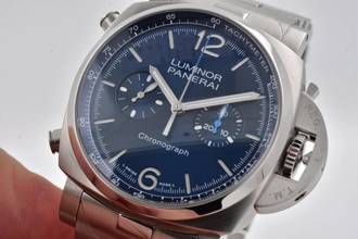 Thumbnail von Panerai Luminor Chronograph 44mm PAM 1110 Blue Dial Bracelet