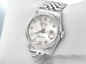 Thumbnail von Rolex Datejust 36 36mm 16234 2004 Stahl Weissgold 750 Cacholong Gold Damen Herren Stainless Steel Jubilé-band Chronometer Oyster White Dial