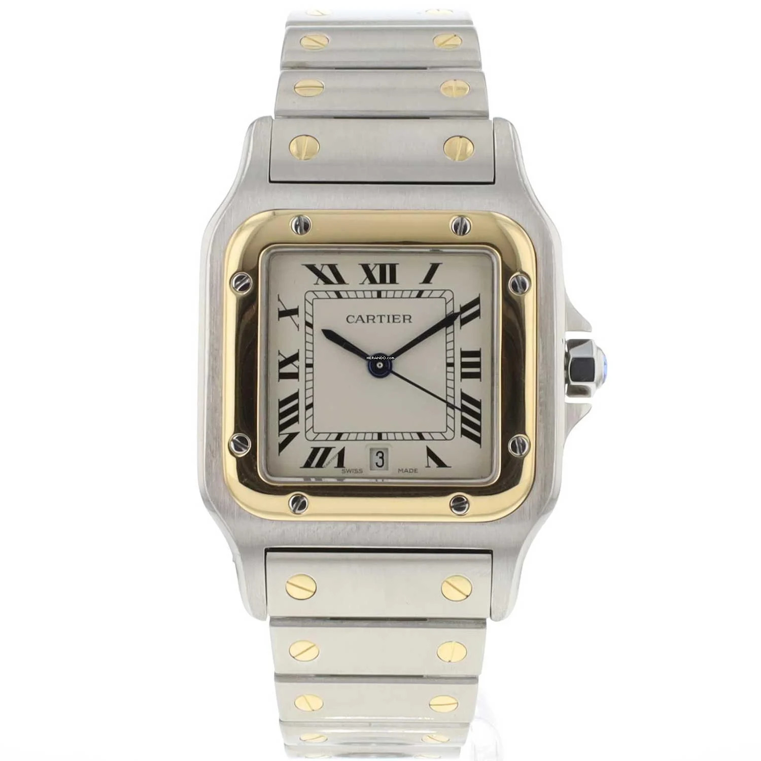  Cartier Santos Galbée GM Steel Gold Cartier Serviced '26 