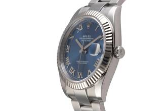 Thumbnail von Rolex Datejust 41 Stahl / Weissgold Automatik Blue Roman Dial Herren Ref. 126334