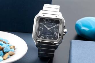 Thumbnail von Cartier Santos Stahl Automatik Herrenuhr Medium WSSA0013 B&P 2020