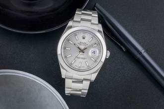 Thumbnail von Rolex Datejust II 41 Silver Dial Oyster Stahl Automatik Herrenuhr Ref 116300 Box