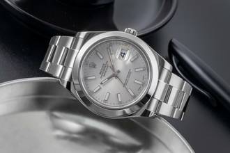 Thumbnail von Rolex Datejust II 41 Silver Dial Oyster Stahl Automatik Herrenuhr Ref 116300 Box