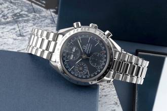 Thumbnail von Omega Speedmaster Day Date Chronograph Stahl Automatik Herrenuhr Ref. 3521.80.00