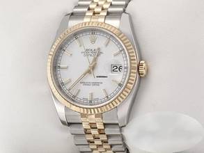 Thumbnail von Rolex Datejust 36 36mm 116233 2010 Edelstahl Gelbgold 750 Automatik Stahl Stainless Steel 18kt Yellow Gold Jubilé-band Chronometer Oyster White Dial